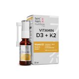 Tennen Nutrition Vitamin D3 K2 1000 IU, Vitamin E, Zeytinyağı Sayesinde Yüksek Emilim, 20 ml