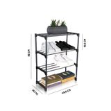 Teno Çok Amaçlı Raf - 4 Katlı Metal Ayakkabılık - Organizer - Kitaplık - Çiçeklik