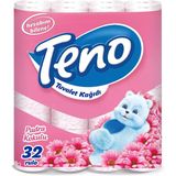 Teno Parfümlü Tuvalet Kağıdı, 32'li, % 100 Saf Selüloz, 1 Paket ( 1 x 32 Adet)