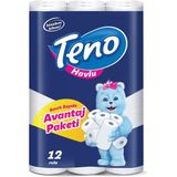 Teno Tuvalet Kağıdı Ultra 2 Katlı Beyaz 12 Adet