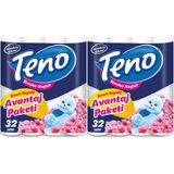 Teno Ultra Tuvalet Kağıdı Çift Katlı 64 Lü Paket Pudra Kokulu (Avantaj Pk Serisi) (2pk*32) - Beyaz