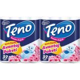 Teno Ultra Tuvalet Kağıdı Çift Katlı 64 Lü Paket Pudra Kokulu (Avantaj Pk Serisi) (2PK*32)