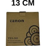 Tenon 13 cm Hat Trafolu Alçıpan Tavan Hoparlörü Ses Sistemi Uyumlu Tavan Içi Montaj Kolaylığı - Beyaz