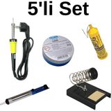 Tenon 40W Kalem Havya + Stand + Lehim Pompası + 25 gr Lehim Teli + 20 gr Lehim Pastası – Lehim Seti - Sarı