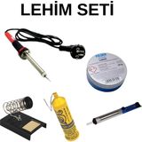 Tenon 60W Lehim Seti | Havya + 25G Lehim Teli + 20G Lehim Pastası + Stand + Pompa - 1