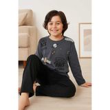 Tenra Erkek Çocuk Pijama Takımı %100 Pamuk - Çok Renkli - 5 - 6 Yaş