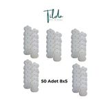 Tens Pedi - 50 Adet 8X5 Cm Çıtçıtlı - Acura, Eragon, Alllife, Nordmende, Optimed, Wollex Uyumlu 8X5