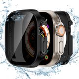 Tensea Apple Watch Ultra 4/3/2/Ultra Ekran Koruyucu Kılıf 49mm için 2'si 1 | Su geçirmez iWatch Koruyucu PC Yüz Kapağı Dahili Gizlilik Temperli Cam Film [26° Anti Spy] [360° Tam Koruma]