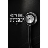 Tenso Kişiye Özel Stetoskop I Kişiye Özel Hediye (SİYAH)