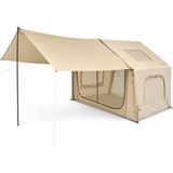 Tenteli Şişme Çadır - Baca Çıkışlı - Freecamp Turbo Canopy - 8 Kişilik - 8 M² - Bronz