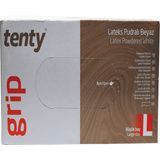 Tenty grip Tenty Latex Pudralı Eldiven L Beden 100'lü