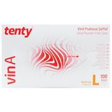 Tenty Vina+ Vinil Pudrasız Muayene Eldiveni Large 100'lü