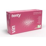 Tenty Vinil Pudrasız Şeffaf Eldiven - Pembe