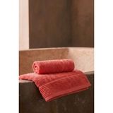 Teohomelinens Ephesus El & Yüz Havlusu, 2'li Set, %60 Bambu %40 Pamuk, Nar Çiçeği - 50 x 90 cm
