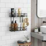Teome Yapışkanlı 2 Katlı Banyo Rafı Duş Şampuanlık Duvar Düzenleyici Organizer - Genel