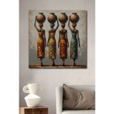 Teona Ahşap Afrika Kadınları Modern Sanat Dekoratif Ahşap Mdf Dikdörtgen Ev,İşyeri Duvar Tablo