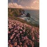 Teona Ahşap Arzunun Sahil Çiçekleri Dekoratif Çift Katlı Çerçeveli Asılabilir Ahşap Puzzle 1000 PARÇA 70X50