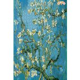 Teona Ahşap Badem Çiçekleri - Van Gogh Dekoratif Çift Katlı Çerçeveli Asılabilir Ahşap Puzzle 500 PARÇA 30X50