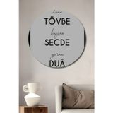 Teona Ahşap Dine Tövbeye Secde Duaya Dekoratif Ahşap Mdf Yuvarlak Ev,İş Yeri Duvar Tablo