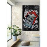 Teona Ahşap Dolar Öpücüğü Pop Art Ahşap Mdf Dekoratif Dikdörtgen Ev,İşyeri Duvar Tablo