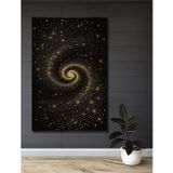 Teona Ahşap Galaksi Spiral Yıldızlar Sihirli Modern Ahşap Dekoratif Dikdörtgen Ev,İşyeri Duvar Tablo