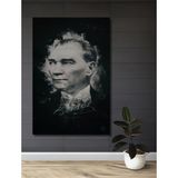 Teona Ahşap Gazi Mustafa Kemal Atatürk Imza ve Tarih Ahşap Dekoratif Ev,antre,salon,ofis,mutfak Tablo - 30 x 40 - Kırmızı