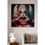 Teona Ahşap Harley Quinn Karakteri Dekoratif Ahşap Mdf Dikdörtgen Ev,İşyeri Duvar Tablo