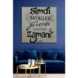Teona Ahşap Hayalleri Gerçeğe Dönüştürme Zamanı İlham Verici Sözler Ahşap Dekoratif Dikdörtgen Tablo