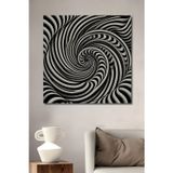 Teona Ahşap Hipnotik Spiral Soyut Sanat Ahşap Mdf Dekoratif Dikdörtgen Ev,İşyeri Duvar Tablo