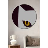 Teona Ahşap Kedi Gözü Minimalist Dekoratif Ahşap Mdf Yuvarlak Ev,İşyeri Duvar Tablo