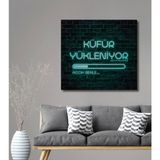 Teona Ahşap Neon Işıklı Küfür Yükleniyor Ahşap Dekoratif Ev,antre,salon,ofis,mutfak,yatak Odası Tablo - 70 x 50 - Kırmızı