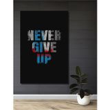 Teona Ahşap Never Give Up İlham Verici Söz Ahşap Mdf Dekoratif Dikdörtgen Ev,İşyeri Duvar Tablo