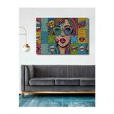 Teona Ahşap Pop Art Dekoratif Ahşap Mdf Dikdörtgen Ev,İşyeri Duvar Tablo
