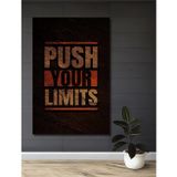 Teona Ahşap Push Your Limits İlham Verici Söz Ahşap Dekoratif Dikdörtgen Ev,İşyeri Duvar Tablo