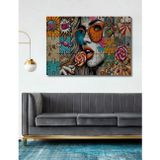 Teona Ahşap Retro Pop Art Dekoratif Ahşap Mdf Dikdörtgen Ev,İşyeri Duvar Tablo