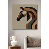 Teona Ahşap Soyut At İllüstrasyonu Ahşap Mdf Dekoratif Dikdörtgen Ev,İşyeri Duvar Tablo