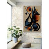 Teona Ahşap Soyut Sanat Dekoratif Ahşap Mdf Ev/İşyeri Duvar Tablo Dikdörtgen Ev/İşyeri Duvar Tablo