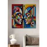 Teona Ahşap Soyut Yüzler Modern Sanat Ahşap Mdf Dekoratif Dikdörtgen Ev,İşyeri Duvar Tablo