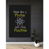 Teona Ahşap Think Like A Proton Dekoratif Ahşap Mdf Dikdörtgen Ev,İşyeri Duvar Tablo