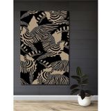 Teona Ahşap Zebra Desenli Modern Sanat Ahşap Mdf Dekoratif Dikdörtgen Ev,İşyeri Duvar Tablo