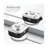 TeOra Store Airpods 3 ile Uyumlu Gaming Serisi Hybrid Tasarım Kılıf - Iç Kısmı Tpu - Dış Kısmı Polikarbonat - Kenarları Fiber Karbon Kaplama Premium Tasarım ve Mükemmel Koruma (Beyaz, Airpods 3 2021) - Option-1 - Altın