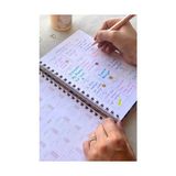 TeOra Store Akademik Ajanda 17X24 cm Spiralli 25/26 Botanical - 0- Koyu Mavi - Option-1