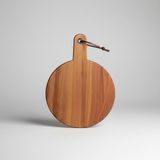 TeOra Store Akasya Ahşap Yuvarlak Sunum Tabağı (20X30 Cm) | Doğal Saplı Peynir, Şarküteri, Pizza ve Meze Servis Tahtası | Küçük Boy Modern Ahşap Sunumluk (1.2 cm Kalınlık) - Kestane Akaju - Option-1