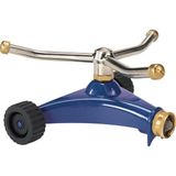 TeOra Store Dramm 15055 Colorstorm Premium 3 Kollu Dönen Fıskiye, Ağır Hizmet Metal Tekerlekli Tabanlı, Mavi - Ahşap - 0 - 1 Yaş