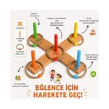 TeOra Store Halka Atma Oyunu Mesafe Tahmin Oyunu Ahşap Oyuncak - Option-1 - 001-Renkli