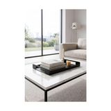 TeOra Store Metal Çay Tepsisi Siyah Sunum Tepsisi Servis Tepsisi Dikdörtgen Dekoratif Tepsi Kahve Çay Servis Tepsisi Mutfak Banyo Organizer Tepsi - Kestane Akaju - Option-1