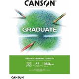 TeOra Store Mezun Beyaz Çizim 160 Gsm A3 Kağıt, Hafif Taneli, Tampon Yapıştırılmış Kısa Taraf, 30 Parlak Beyaz Çarşaf, Öğrenci Sanatçılar Için Ideal - -- - Option-1
