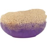 Teos Soap %100 Doğal El Yapımı Lavanta Kokulu Kabak Lifli Duş Sabunu 180GR - Seferihisar Zeytinyağı