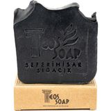 Teos Soap Doğal El Yapımı Aktif Karbon - Kömür Sabunu 180 gr - Seferihisar Zeytinyağı %90 Daha Yoğun