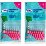 Tepe 2li Interdental Brush Arayüz Fırçası Pembe 0.4 mm Orta Sertlikte 8 Li Manuel Diş Fırçası
